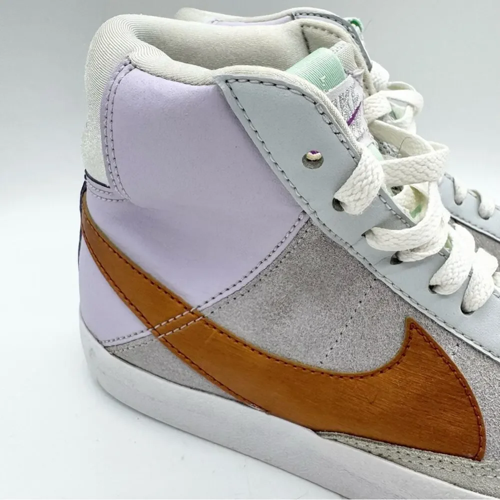 Nike Big Girls‎ Blazer Mid '77 Casual Sneakers Barely Grape/Metallic Copper 4.5Y
